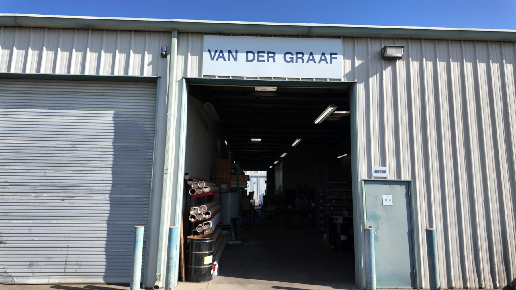 Van der Graaf West drum motor repair shop in Fresno, California